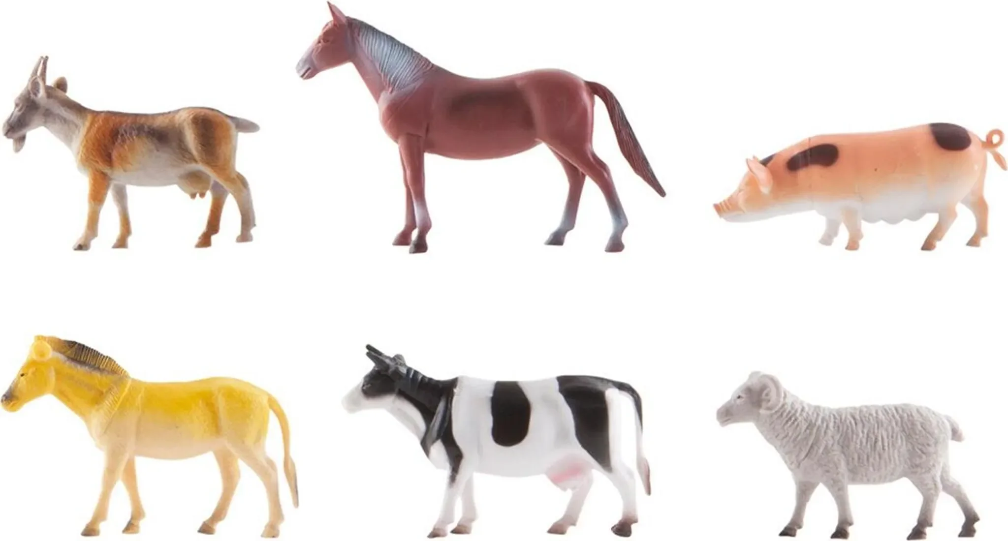 Idena Spielfigurenset – 6 Farmtiere, ca. 15 cm