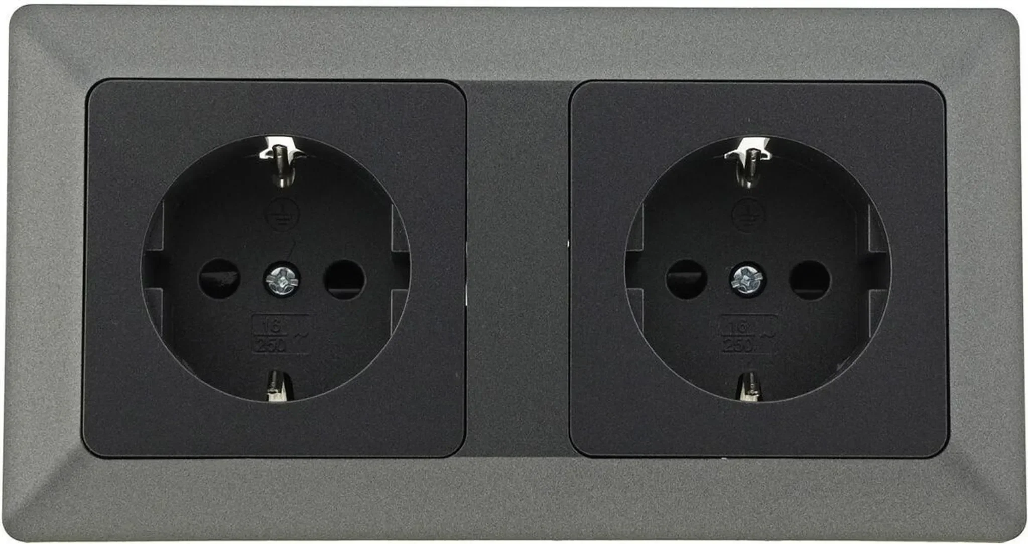 ChiliTec MILOS 23120 Set – 2 Steckdosen + 2-fach Rahmen