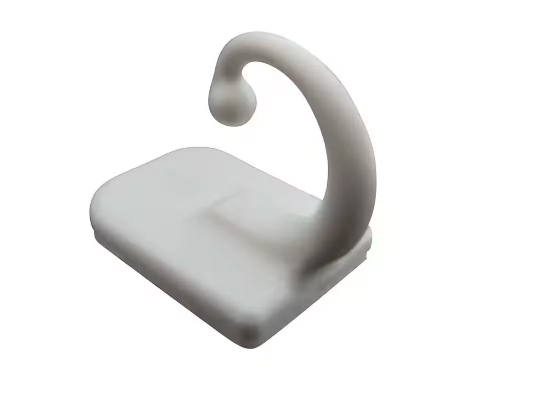 Klebehaken Raffhaken – Weiß, Selbstklebend (2er-Set)