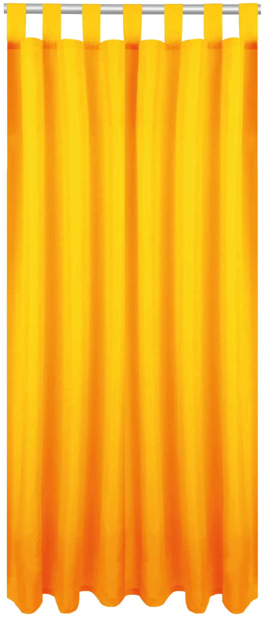 Blickdichte Gardine mit Schlaufen, 140 × 145 cm, Hellorange