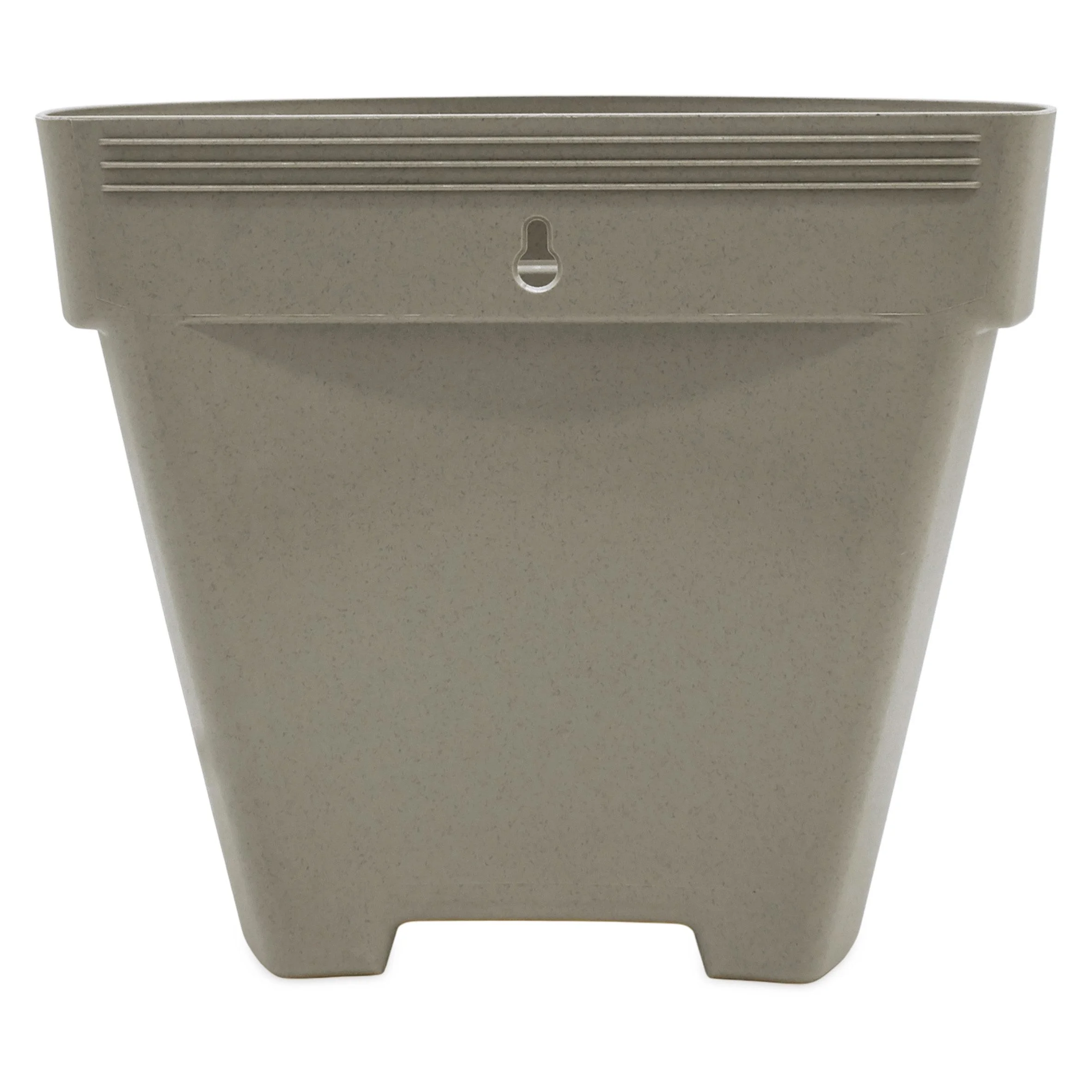 Wand-Blumentopf aus Kunststoff – 28 × 20 cm, halbrund, Farbe Sand