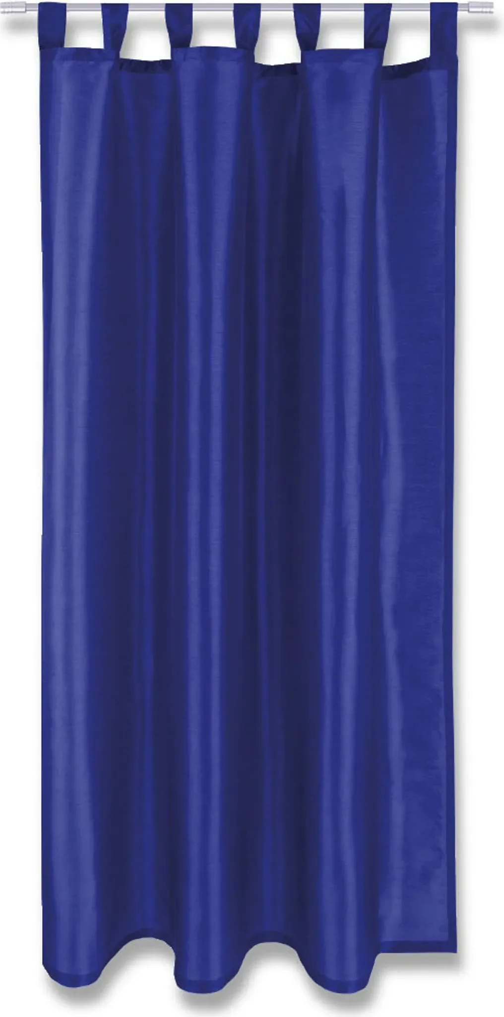 Gardine „Alessia“ – blickdicht mit Schlaufen, 140 × 145 cm, Blau