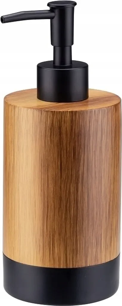 Flüssigseifenspender Wood – Braun/Schwarz