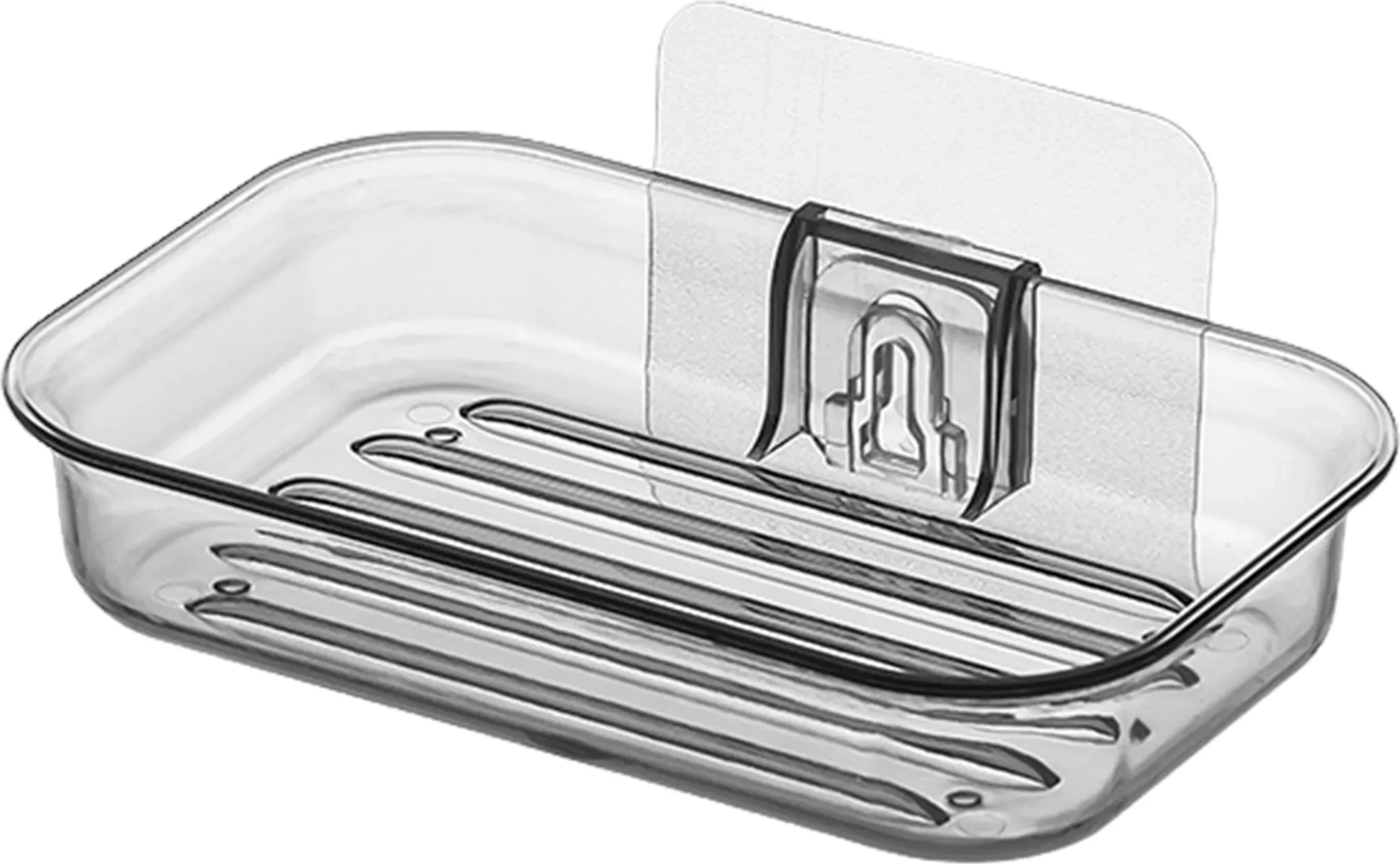 Wandmontierte Seifenschale – Transparentes PET, Schnellablauf